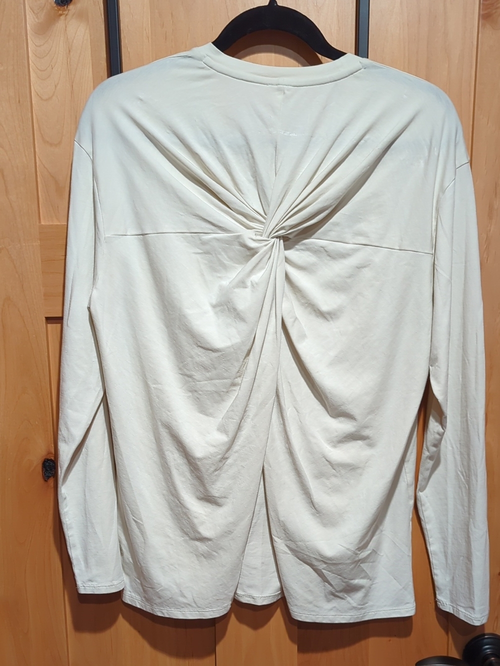 Lululemon Twist-Back Relaxed-Fit Long-Sleeve Shirt Pima Cotton White Sz 14